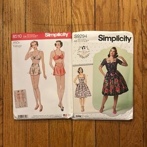 Simplicity Vintage lingerie and 50s Dress Patterns